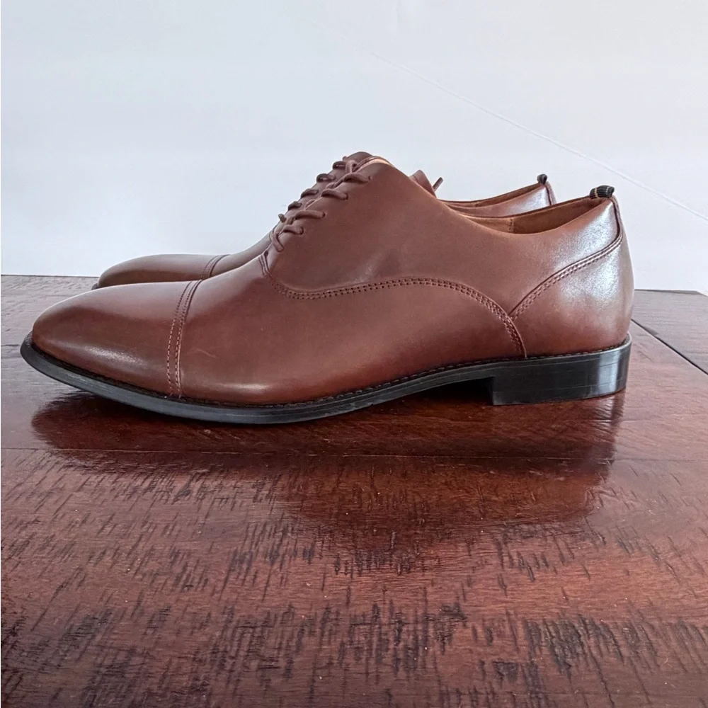 Brooks Brothers Cassel Cap Toe Oxford men’s size 11 Cognac Leather NWOB